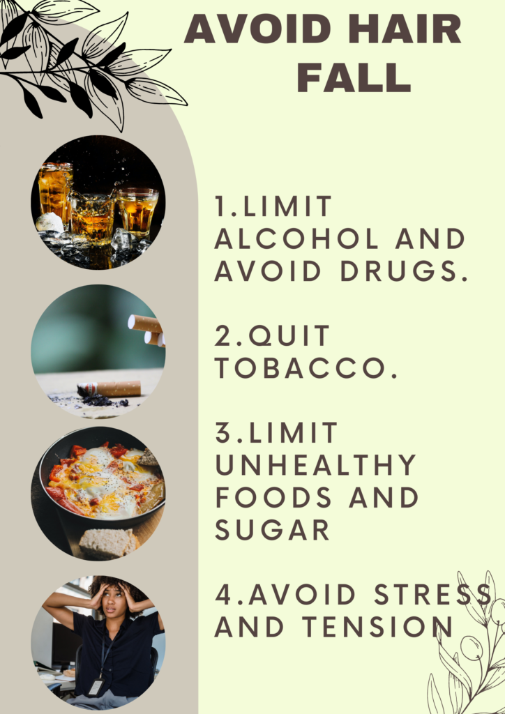 Healthy Choices and lifestyle protects Hair fall Healthy hairs , Avoid Hair fall, Healthy habits for healthy hairs , hair care , hair growth.